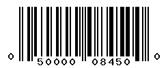 UPC barcode number 050000084500