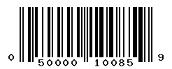 UPC barcode number 050000100859