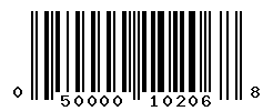 UPC barcode number 050000102068