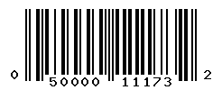 UPC barcode number 050000111732