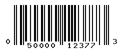UPC barcode number 050000123773