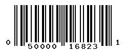 UPC barcode number 050000168231