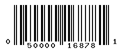 UPC barcode number 050000168781
