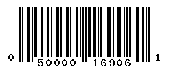 UPC barcode number 050000169061