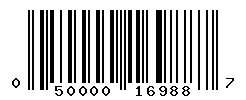 UPC barcode number 050000169887