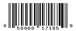 UPC barcode number 050000171859