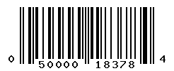 UPC barcode number 050000183784