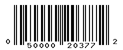 UPC barcode number 050000203772