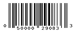 UPC barcode number 050000290833