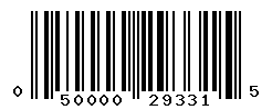 UPC barcode number 050000293315