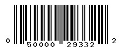 UPC barcode number 050000293322
