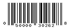 UPC barcode number 050000302628