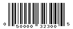 UPC barcode number 050000323005