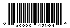 UPC barcode number 050000425044