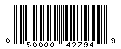 UPC barcode number 050000427949