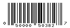 UPC barcode number 050000503827