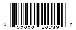 UPC barcode number 050000503896