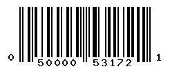 UPC barcode number 050000531721