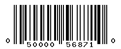 UPC barcode number 050000568710