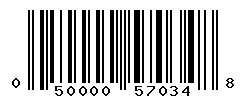 UPC barcode number 050000570348