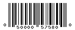 UPC barcode number 050000575800