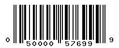 UPC barcode number 050000576999