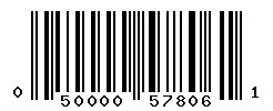 UPC barcode number 050000578061