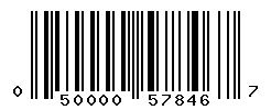 UPC barcode number 050000578467