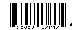 UPC barcode number 050000578474