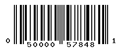 UPC barcode number 050000578481