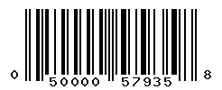 UPC barcode number 050000579358