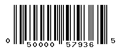 UPC barcode number 050000579365