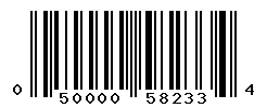 UPC barcode number 050000582334