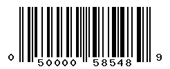 UPC barcode number 050000585489