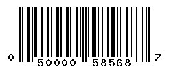 UPC barcode number 050000585687