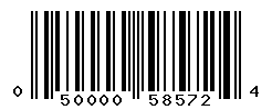 UPC barcode number 050000585724