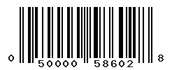 UPC barcode number 050000586028