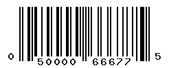 UPC barcode number 050000666775
