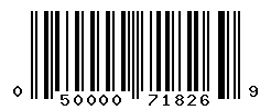 UPC barcode number 050000718269