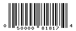 UPC barcode number 050000818174