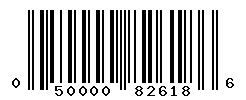 UPC barcode number 050000826186