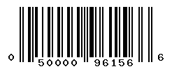 UPC barcode number 050000961566