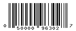 UPC barcode number 050000963027