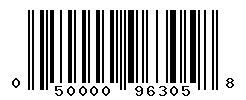 UPC barcode number 050000963058