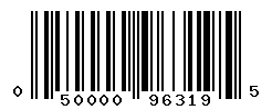 UPC barcode number 050000963195