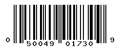 UPC barcode number 050049017309