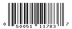 UPC barcode number 050051117837