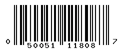 UPC barcode 050051118087
