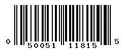 UPC barcode 050051118155