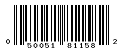 UPC barcode 050051811582